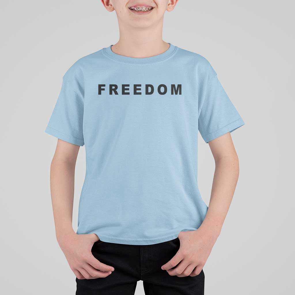 Freedom Statement T Shirt For Kid Free Speech Charlie Kirk Tribute - Wonder Print Shop