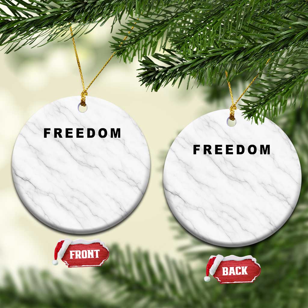 Freedom Statement Ceramic Ornament Free Speech Charlie Kirk Tribute - Wonder Print Shop