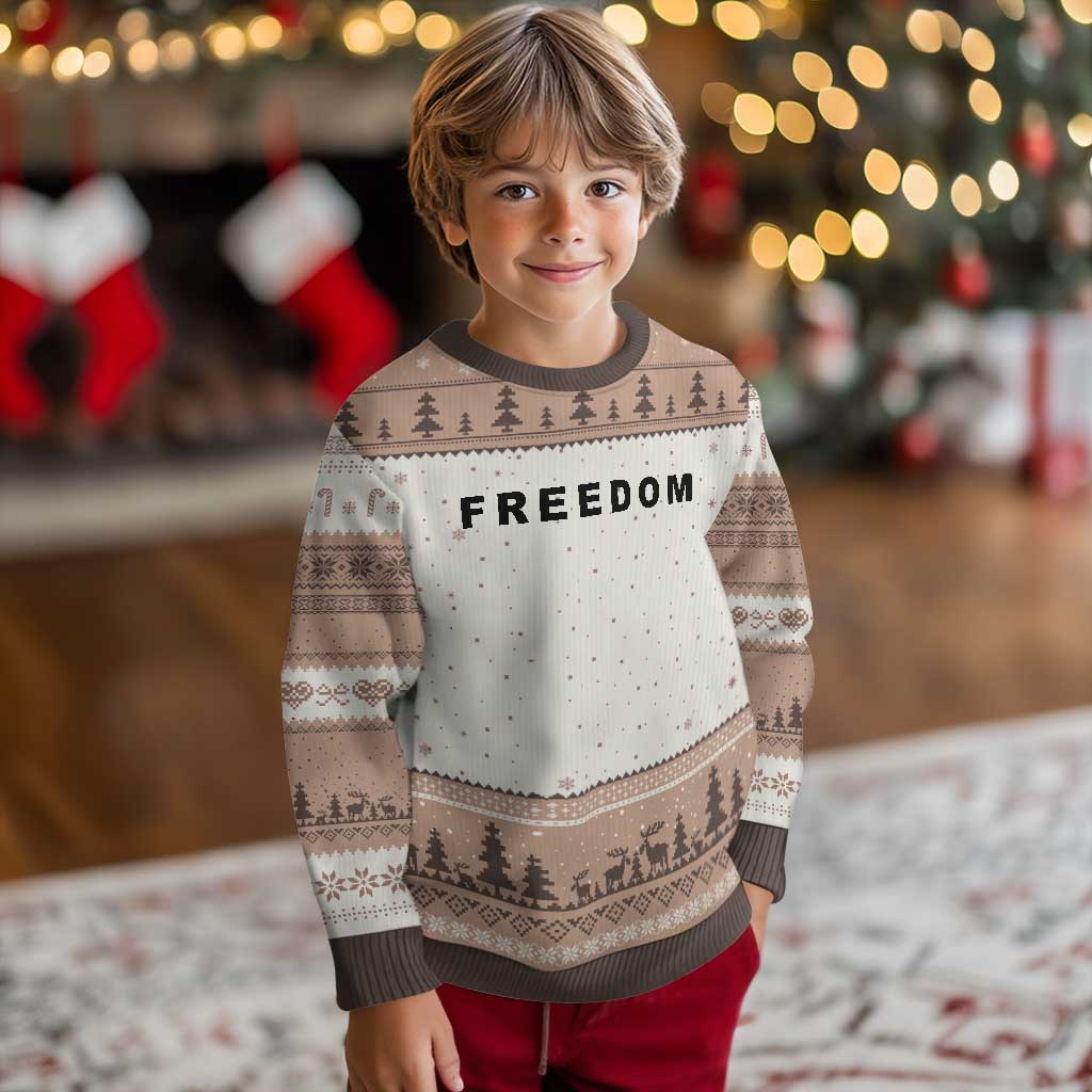 Freedom Statement Ugly Christmas Sweater Free Speech Charlie Kirk Tribute - Wonder Print Shop