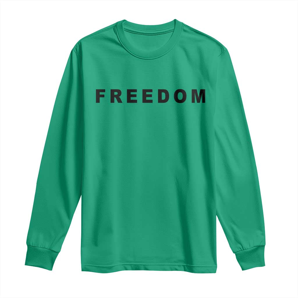 Freedom Statement Long Sleeve Shirt Free Speech Charlie Kirk Tribute - Wonder Print Shop