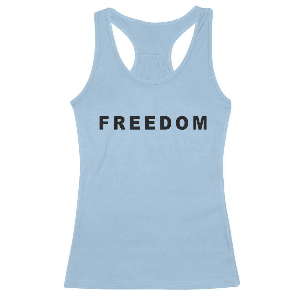 Freedom Statement Racerback Tank Top Free Speech Charlie Kirk Tribute - Wonder Print Shop