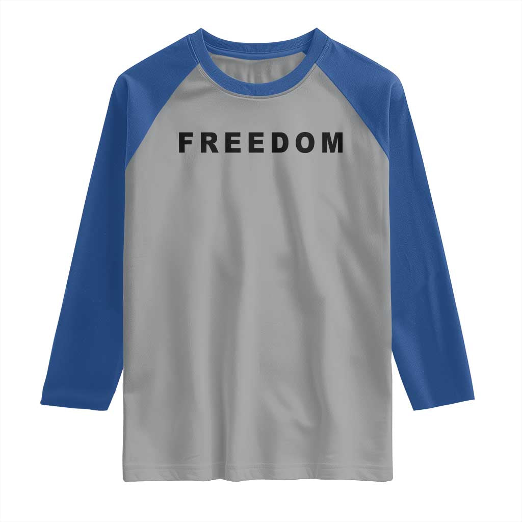 Freedom Statement Raglan Shirt Free Speech Charlie Kirk Tribute - Wonder Print Shop