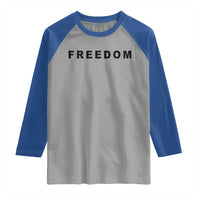 Freedom Statement Raglan Shirt Free Speech Charlie Kirk Tribute - Wonder Print Shop