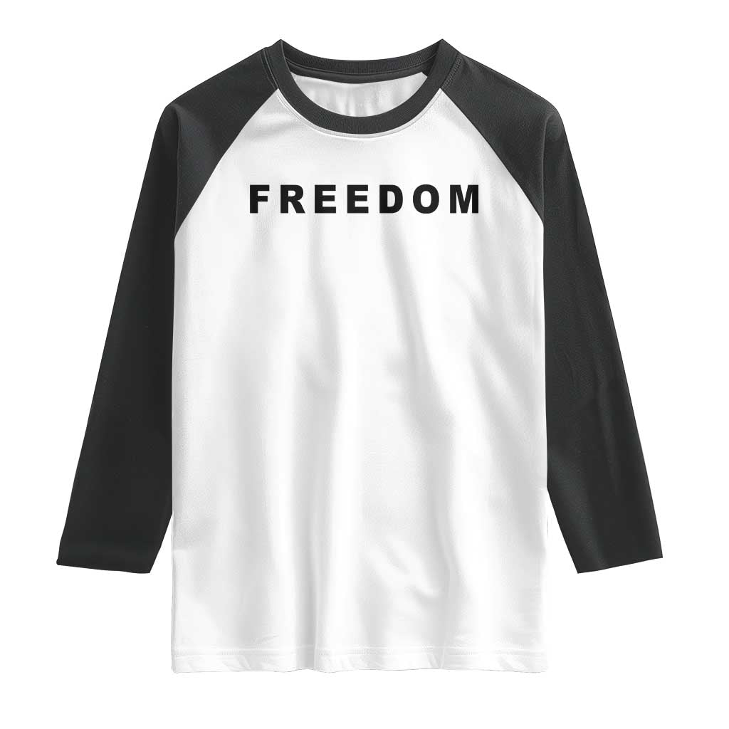 Freedom Statement Raglan Shirt Free Speech Charlie Kirk Tribute - Wonder Print Shop