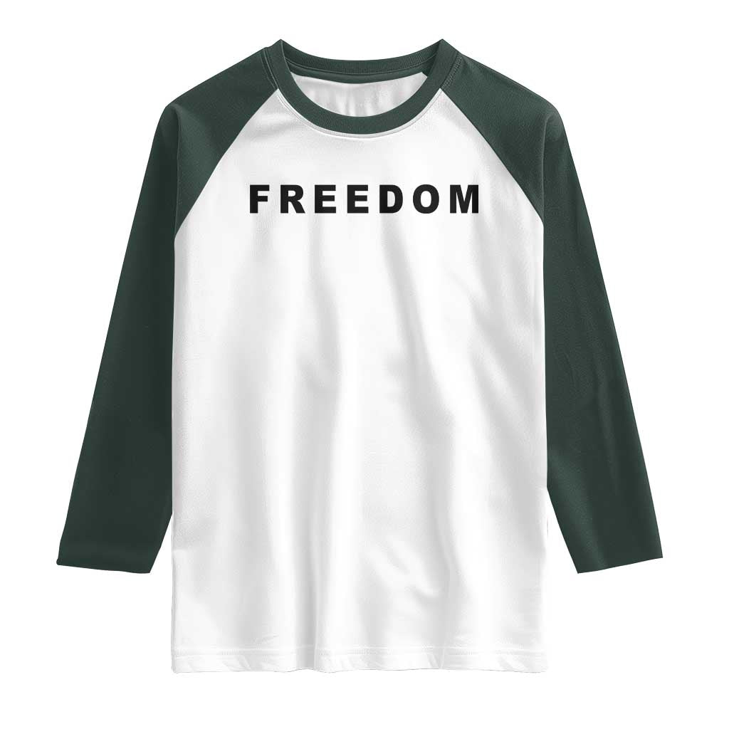 Freedom Statement Raglan Shirt Free Speech Charlie Kirk Tribute - Wonder Print Shop
