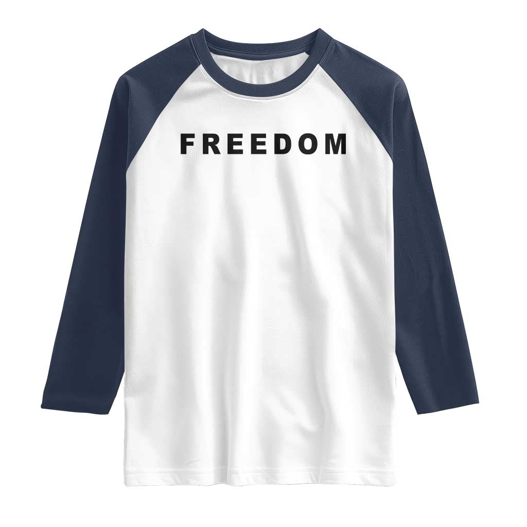 Freedom Statement Raglan Shirt Free Speech Charlie Kirk Tribute - Wonder Print Shop