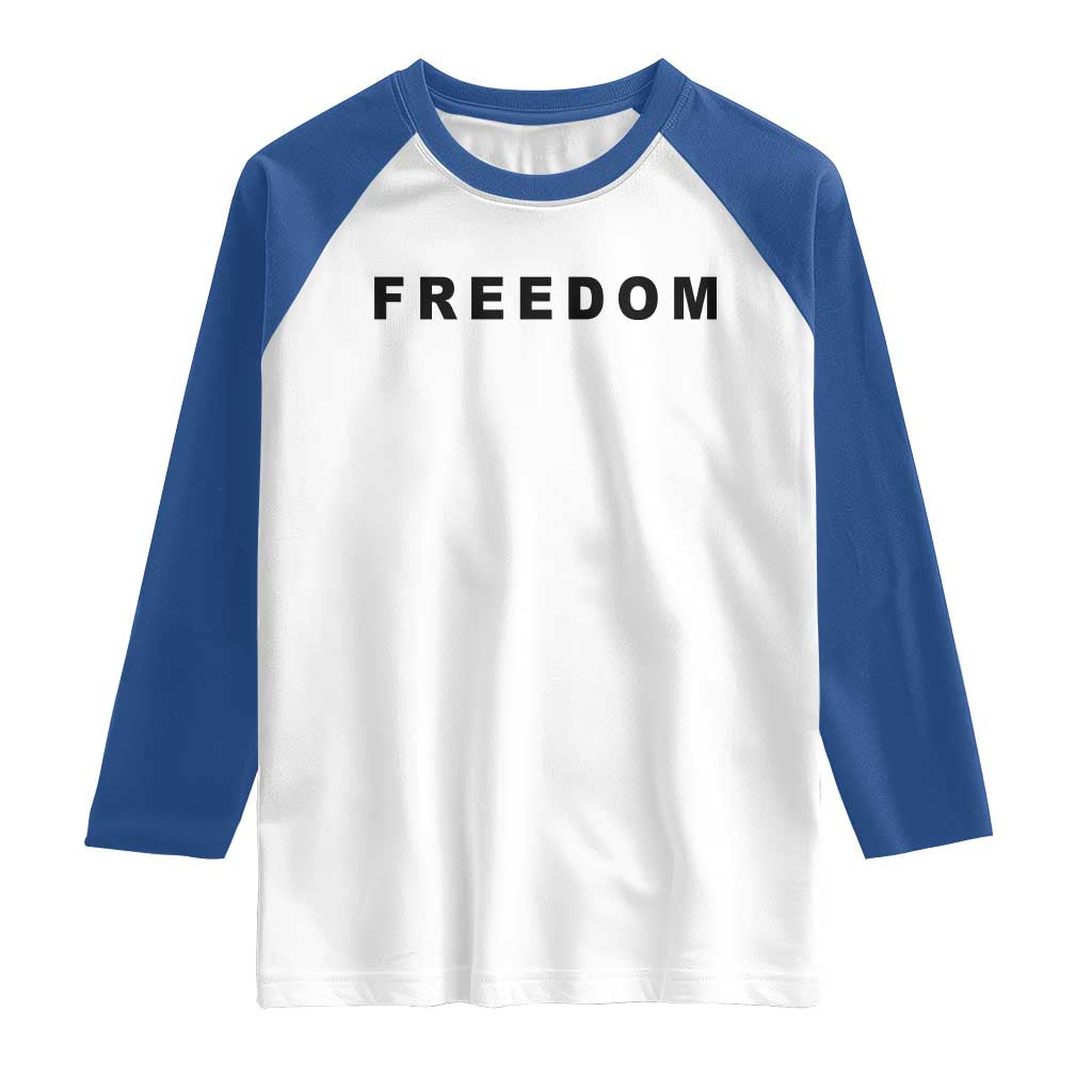 Freedom Statement Raglan Shirt Free Speech Charlie Kirk Tribute - Wonder Print Shop