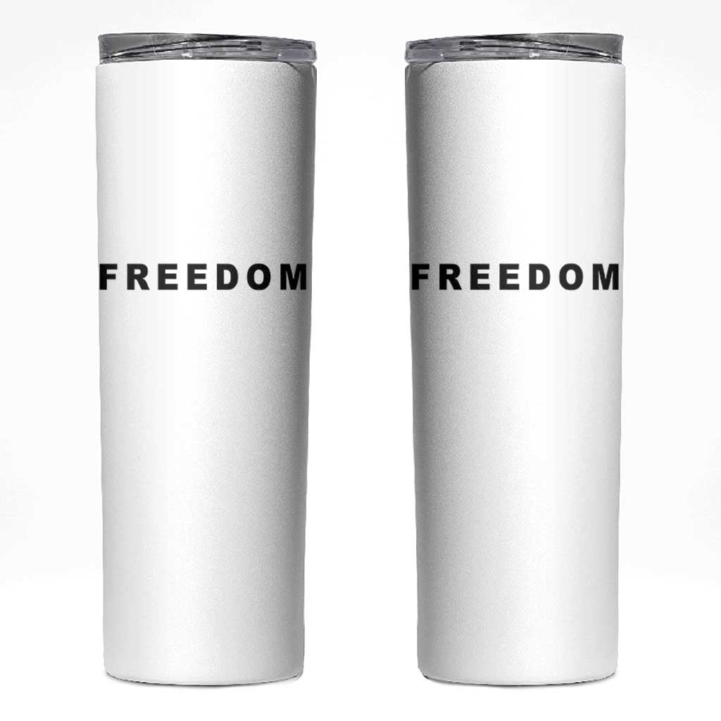 Freedom Statement Skinny Tumbler Free Speech Charlie Kirk Tribute - Wonder Print Shop