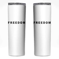 Freedom Statement Skinny Tumbler Free Speech Charlie Kirk Tribute - Wonder Print Shop