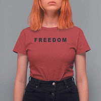 Freedom Statement T Shirt For Women Free Speech Charlie Kirk Tribute - Wonder Print Shop