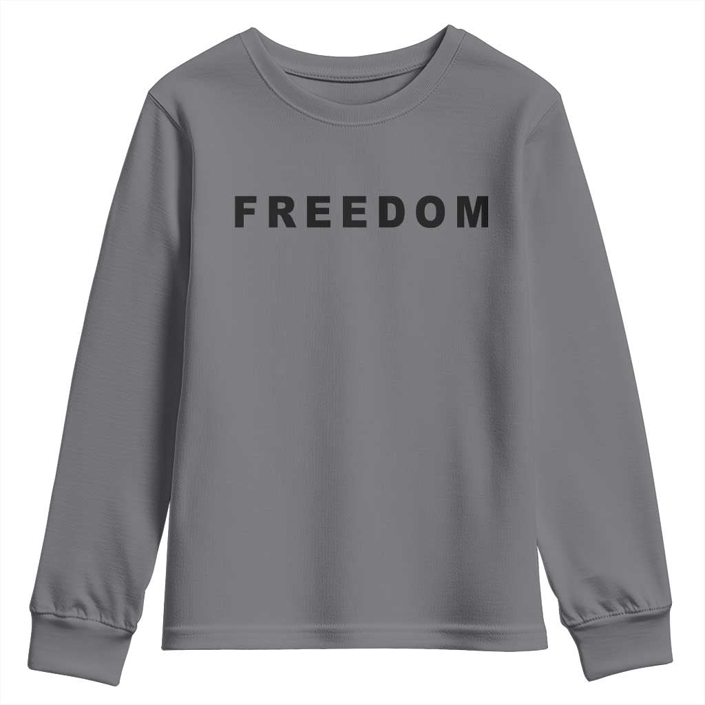 Freedom Statement Youth Sweatshirt Free Speech Charlie Kirk Tribute - Wonder Print Shop