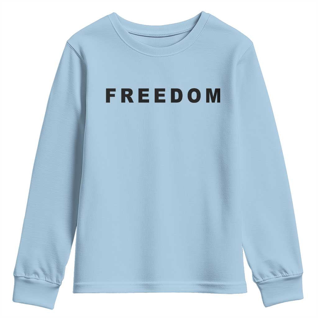 Freedom Statement Youth Sweatshirt Free Speech Charlie Kirk Tribute - Wonder Print Shop