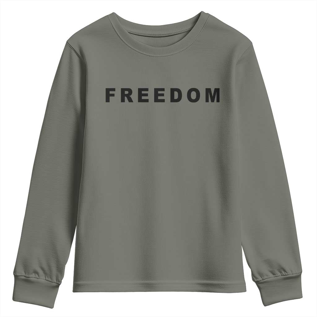 Freedom Statement Youth Sweatshirt Free Speech Charlie Kirk Tribute - Wonder Print Shop