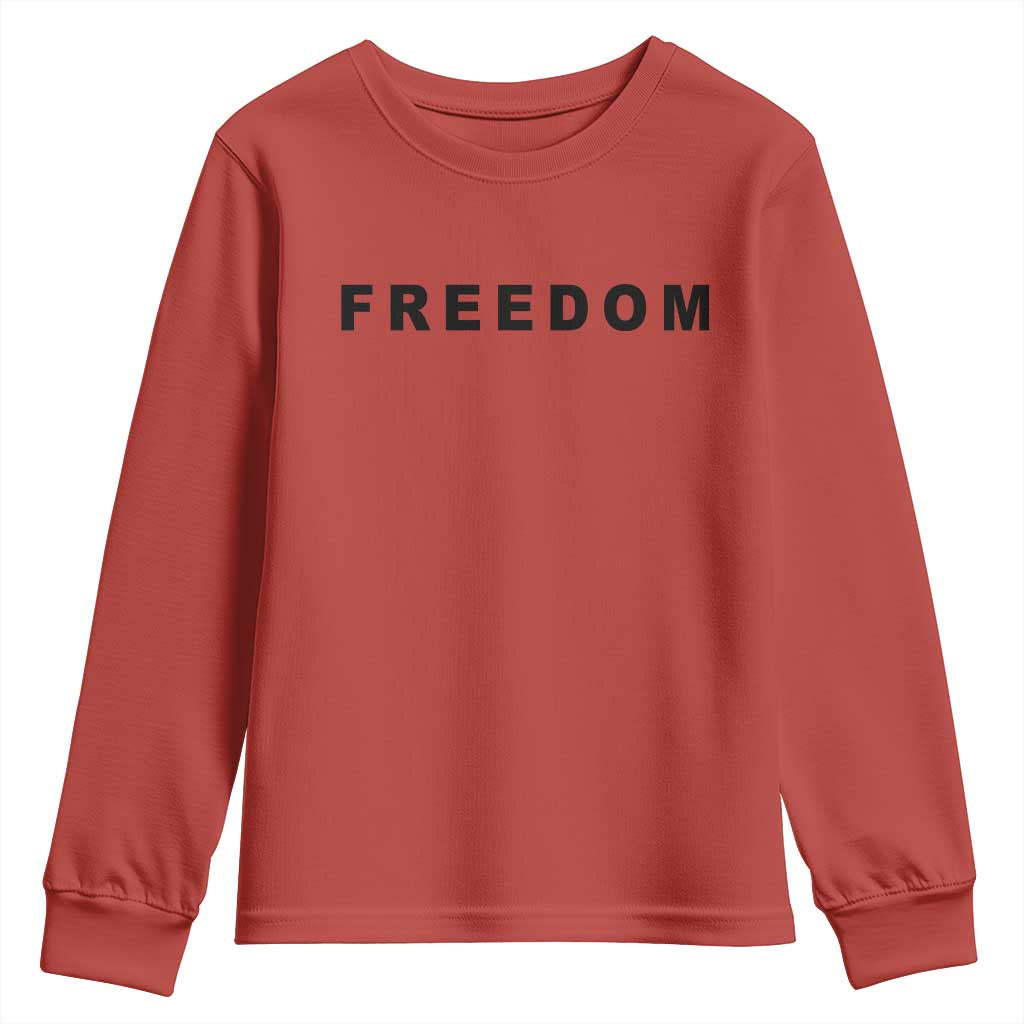 Freedom Statement Youth Sweatshirt Free Speech Charlie Kirk Tribute - Wonder Print Shop