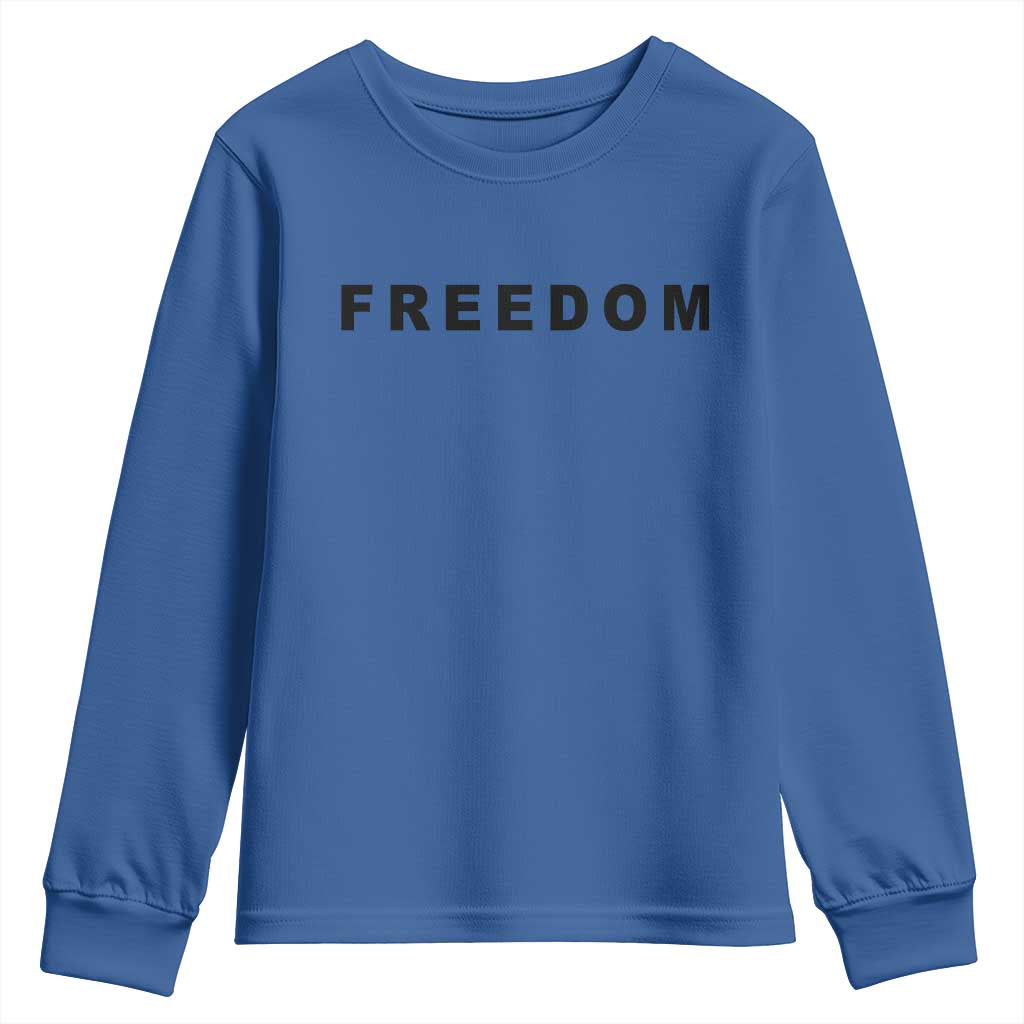 Freedom Statement Youth Sweatshirt Free Speech Charlie Kirk Tribute - Wonder Print Shop