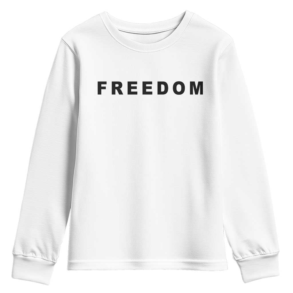 Freedom Statement Youth Sweatshirt Free Speech Charlie Kirk Tribute - Wonder Print Shop