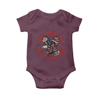 Patriotic American Eagle Graphic Baby Onesie Never Back Down Never Surrender Memorial for Freedom Fighters - Wonder Print Shop