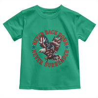 Patriotic American Eagle Graphic Toddler T Shirt Never Back Down Never Surrender Memorial for Freedom Fighters - Wonder Print Shop