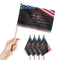 Patriotic American Eagle Graphic Patriotic Handheld Flag Never Back Down Never Surrender Memorial for Freedom Fighters