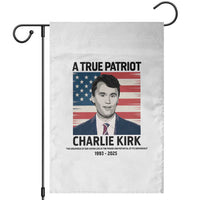 A True Patriot Memorial Garden Flag Charlie Kirk Legacy The Greatness of Our Nation - Wonder Print Shop