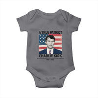 A True Patriot Memorial Baby Onesie Charlie Kirk Legacy The Greatness of Our Nation - Wonder Print Shop