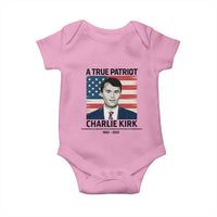 A True Patriot Memorial Baby Onesie Charlie Kirk Legacy The Greatness of Our Nation - Wonder Print Shop