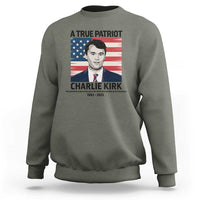 A True Patriot Memorial Sweatshirt Charlie Kirk Legacy The Greatness of Our Nation - Wonder Print Shop