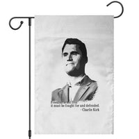 Freedom Is Not Free Garden Flag Defender of Liberty Charlie Kirk Tribute - Wonder Print Shop