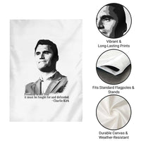 Freedom Is Not Free Garden Flag Defender of Liberty Charlie Kirk Tribute - Wonder Print Shop