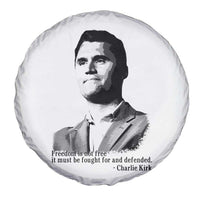 Freedom Is Not Free Spare Tire Cover Defender of Liberty Charlie Kirk Tribute - Wonder Print Shop