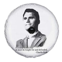 Freedom Is Not Free Spare Tire Cover Defender of Liberty Charlie Kirk Tribute - Wonder Print Shop