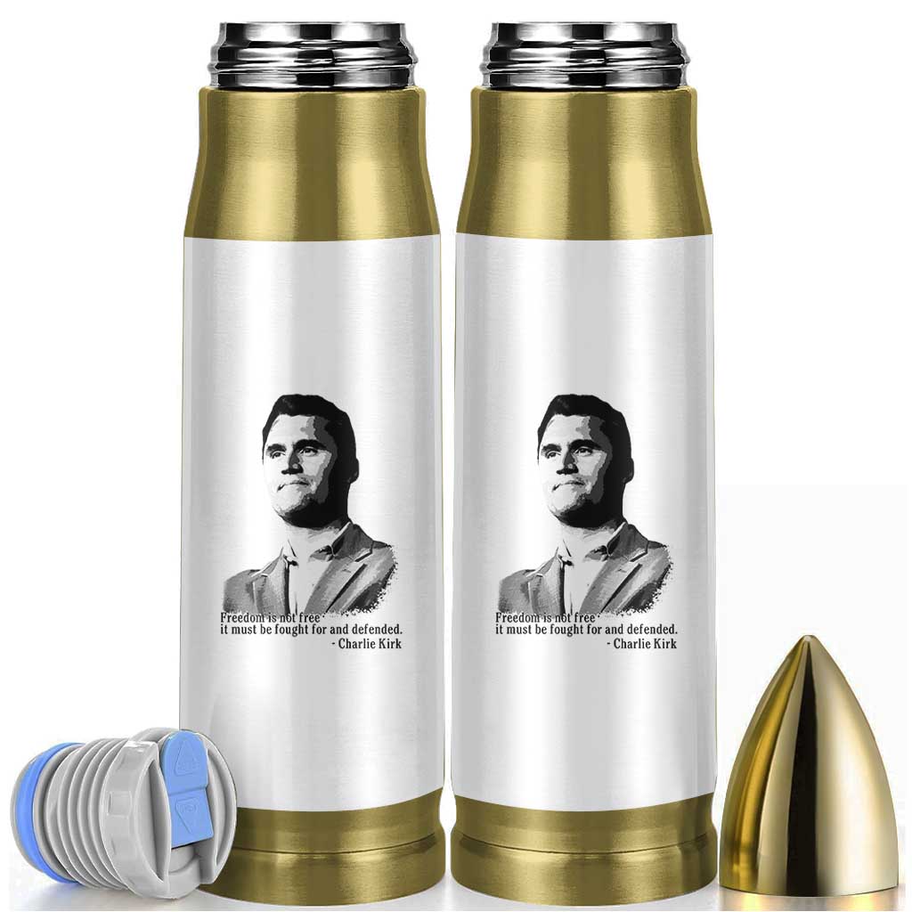 Freedom Is Not Free Bullet Tumbler Defender of Liberty Charlie Kirk Tribute - Wonder Print Shop