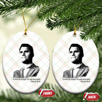 Freedom Is Not Free Ceramic Ornament Defender of Liberty Charlie Kirk Tribute - Wonder Print Shop