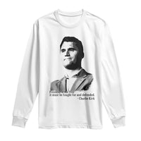 Freedom Is Not Free Long Sleeve Shirt Defender of Liberty Charlie Kirk Tribute - Wonder Print Shop