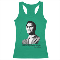 Freedom Is Not Free Racerback Tank Top Defender of Liberty Charlie Kirk Tribute - Wonder Print Shop