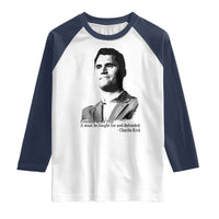 Freedom Is Not Free Raglan Shirt Defender of Liberty Charlie Kirk Tribute - Wonder Print Shop