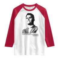 Freedom Is Not Free Raglan Shirt Defender of Liberty Charlie Kirk Tribute - Wonder Print Shop