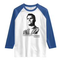 Freedom Is Not Free Raglan Shirt Defender of Liberty Charlie Kirk Tribute - Wonder Print Shop