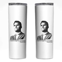 Freedom Is Not Free Skinny Tumbler Defender of Liberty Charlie Kirk Tribute - Wonder Print Shop