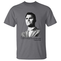 Freedom Is Not Free T Shirt Defender of Liberty Charlie Kirk Tribute - Wonder Print Shop