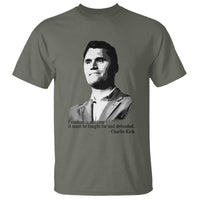 Freedom Is Not Free T Shirt Defender of Liberty Charlie Kirk Tribute - Wonder Print Shop