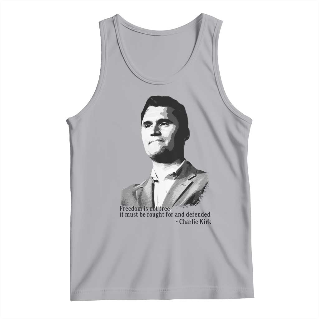 Freedom Is Not Free Tank Top Defender of Liberty Charlie Kirk Tribute - Wonder Print Shop