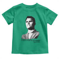 Freedom Is Not Free Toddler T Shirt Defender of Liberty Charlie Kirk Tribute - Wonder Print Shop