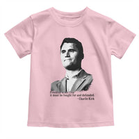 Freedom Is Not Free Toddler T Shirt Defender of Liberty Charlie Kirk Tribute - Wonder Print Shop