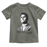 Freedom Is Not Free Toddler T Shirt Defender of Liberty Charlie Kirk Tribute - Wonder Print Shop