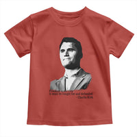 Freedom Is Not Free Toddler T Shirt Defender of Liberty Charlie Kirk Tribute - Wonder Print Shop