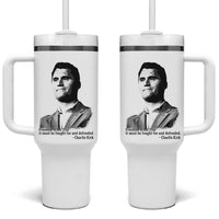 Freedom Is Not Free Tumbler With Handle Defender of Liberty Charlie Kirk Tribute - Wonder Print Shop