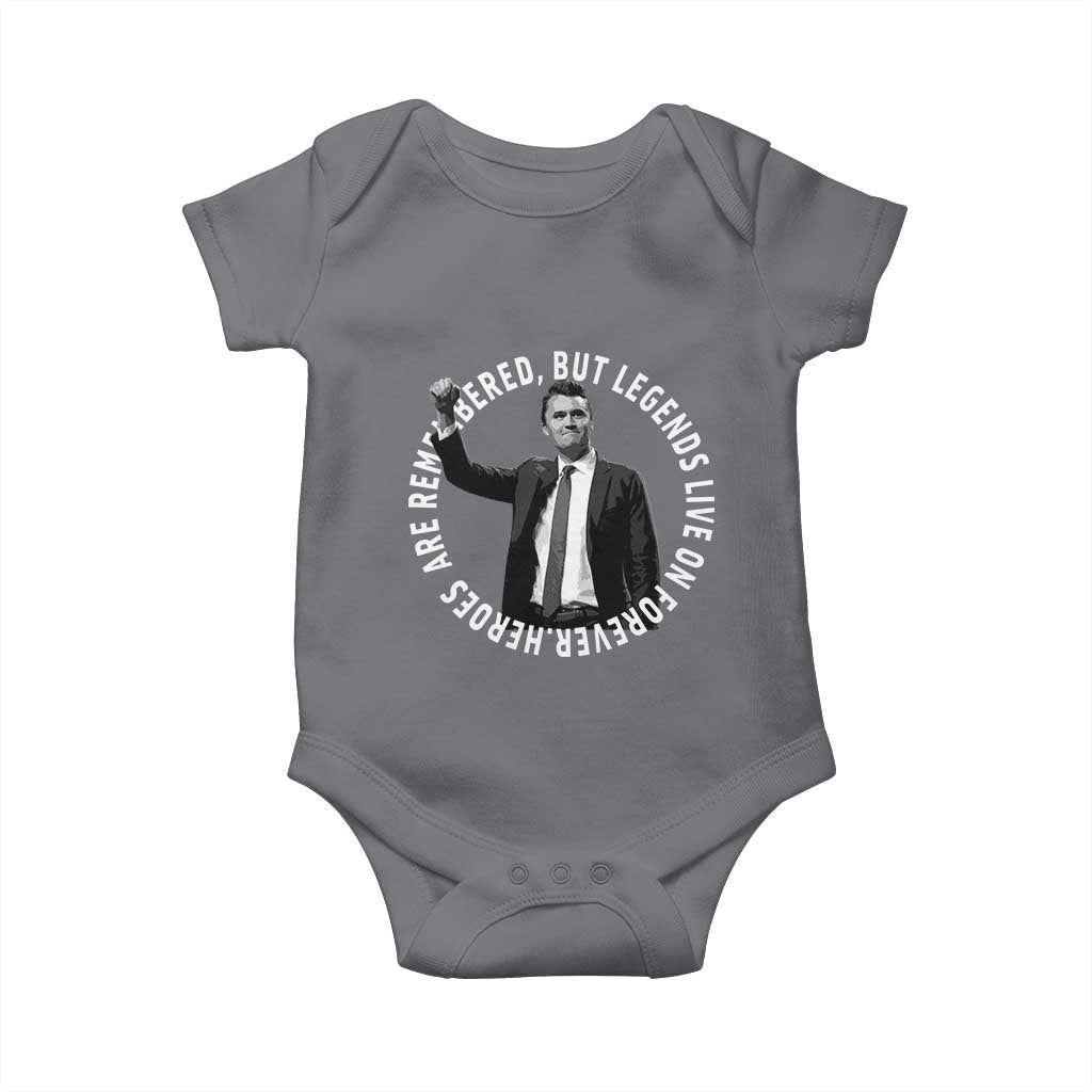 Legends Live Forever Tribute Baby Onesie Charlie Kirk Legacy Remembrance - Wonder Print Shop