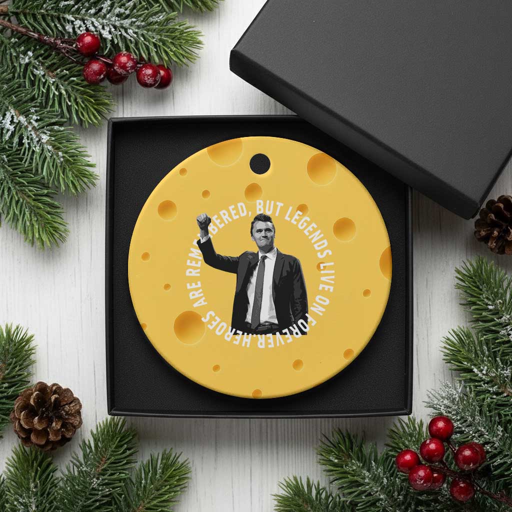 Legends Live Forever Tribute Ceramic Ornament Charlie Kirk Legacy Remembrance - Wonder Print Shop