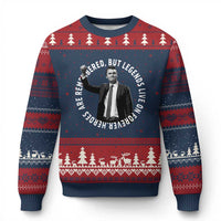 Legends Live Forever Tribute Ugly Christmas Sweater Charlie Kirk Legacy Remembrance - Wonder Print Shop